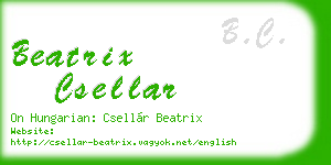 beatrix csellar business card